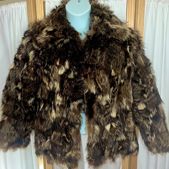Genuine Fur Bomber Style Coat Size Small Medium Vintage Frankenberger’s - Picture 3 of 17